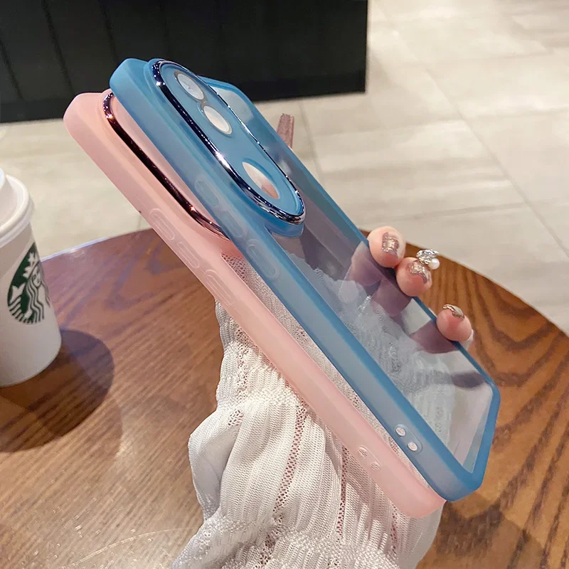 ل VIVO V50 لايت V50E V 50 واضح عدسة طبقة حماية حافظة لهاتف VIVO Y04 Y29S لون الحلوى لينة بولي TPU غطاء هاتف مقاوم للصدمات