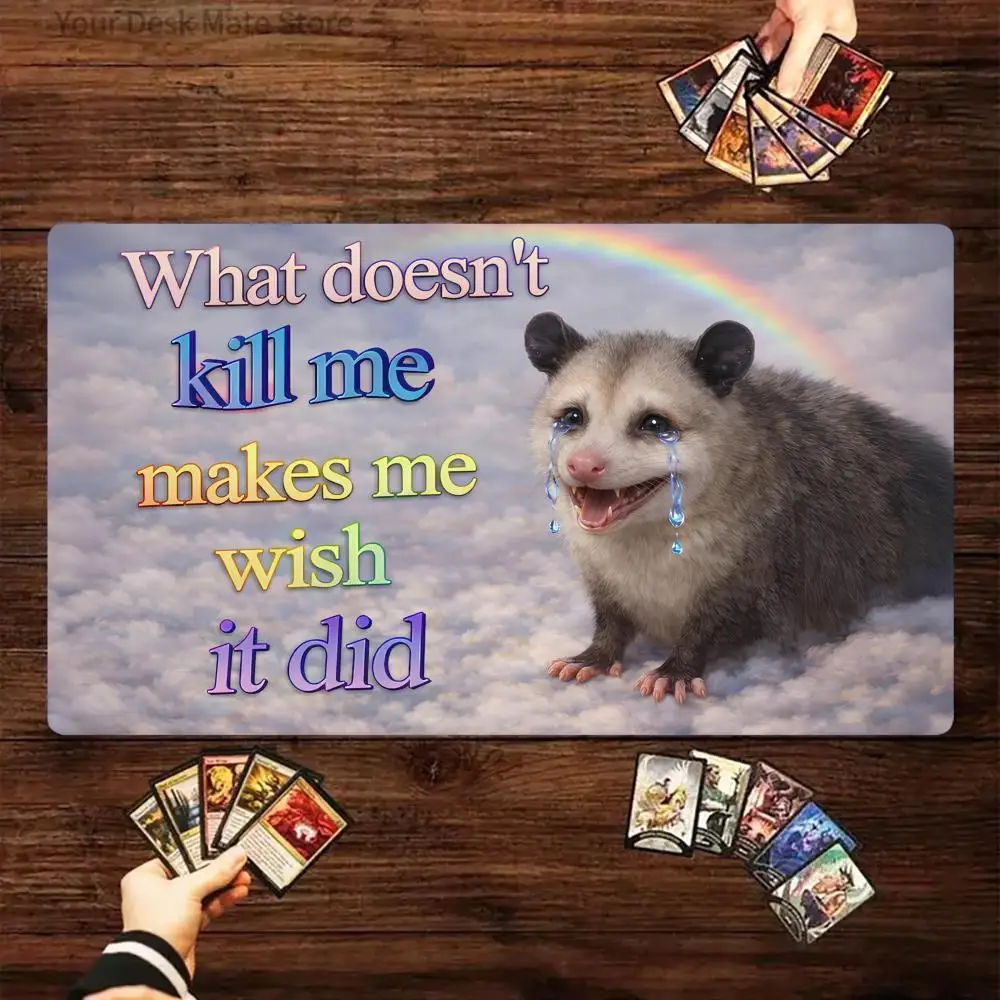 The Magic Gathering Spielmatte Lustige Meme-Magie-Partyspielmatte aus strapazierfähigem Gummi für MTG- und TCG-Spiele. Mauspad Büro-Schreibtischunterlagen
