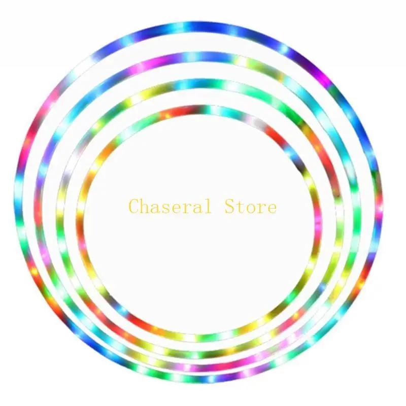 

E7CE 60/70/80/90 см светящиеся игрушки на Хэллоуин светящийся обруч для детей для игр в темноте со светодиодной подсветкой