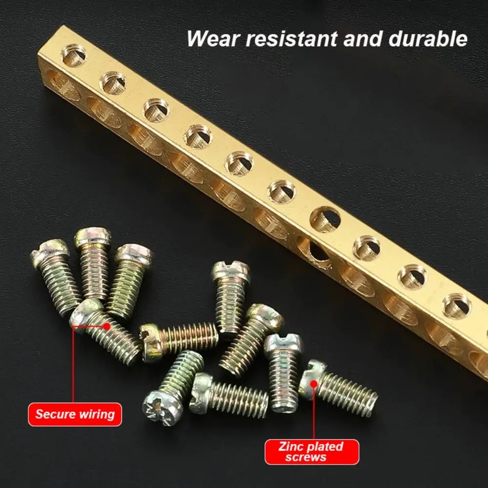 Copper Wire Connector Multi-specification With Hole Screw Copper Bar Terminal Zero Ground Terminal Electrical