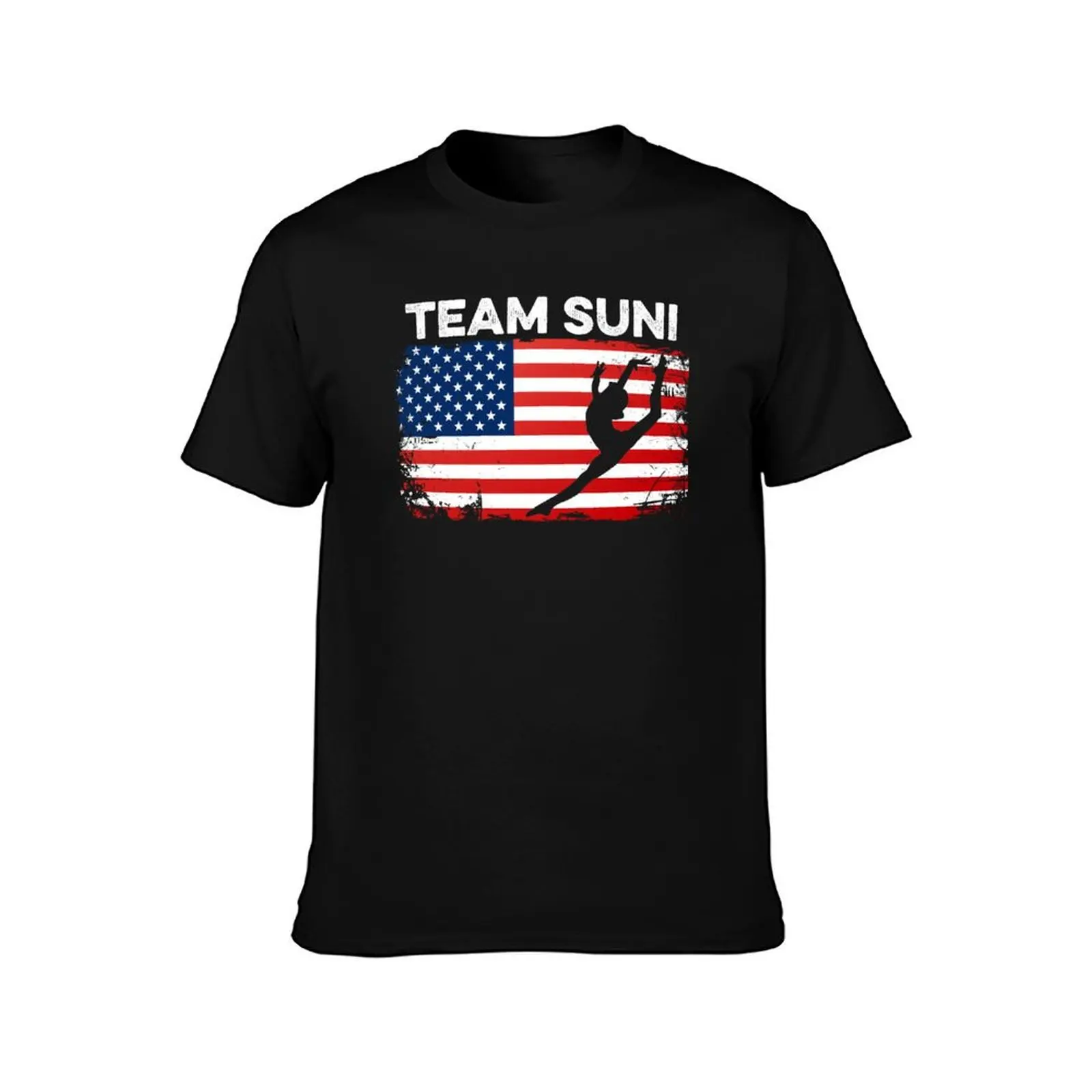 Team Suni Gymnastics Sunisa Lee Gymnast USA Flag America T-Shirt Plus Size Street Style Tee T-Shirt