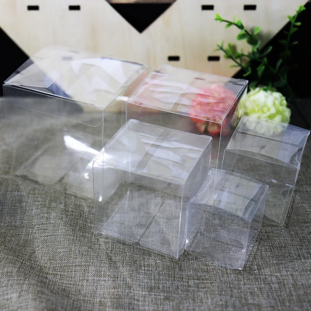 

30/50PCs PVC Clear Candy Gift Box Transparent Chocolate Candy Boxes Event Sweet Candy Bags Birthday party Wedding Gift boxes