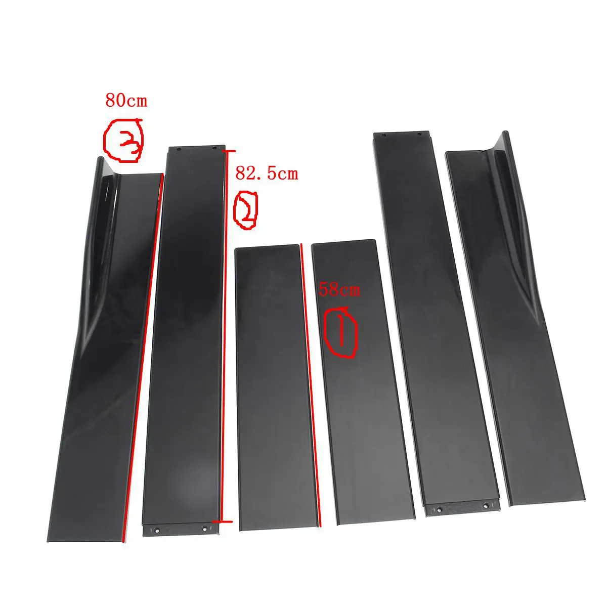 2.2m Auto Gonna Laterale Splitter Winglet Ala Laterale Paraurti Labbro Per SEAT LEON FR 5F MK1 MK2 MK3 MK4 Per SEAT Per Ibiza 6J