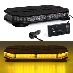 Car Warning Lamp 42 LED Roof Top Strobe With Controller For Truck Ambulance Snow Plow Magnetic Mount Emergency Safety Lights