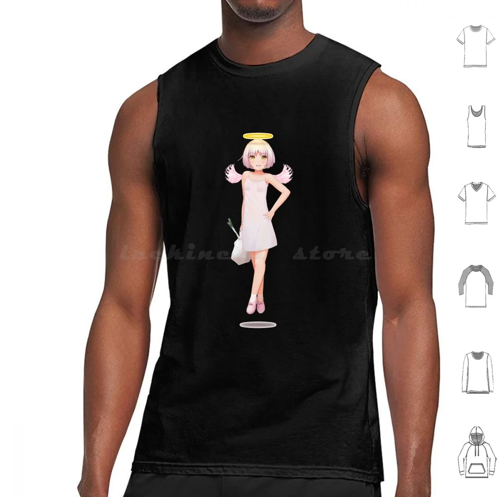 

Anime Character-Angel Girl Classic Tank Tops Print Cotton Anime Character Angel Girl Classic