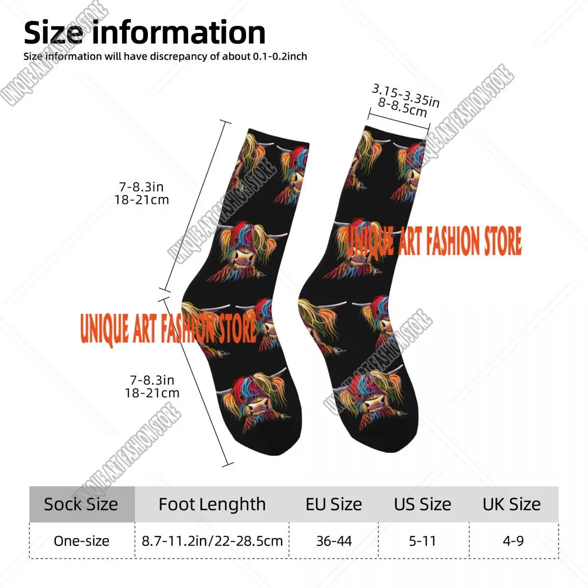 Scottish Highland Cows Socks Harajuku Sweat Absorbing Stockings All Season Long Socks Accessories for Man Woman Christmas Gifts