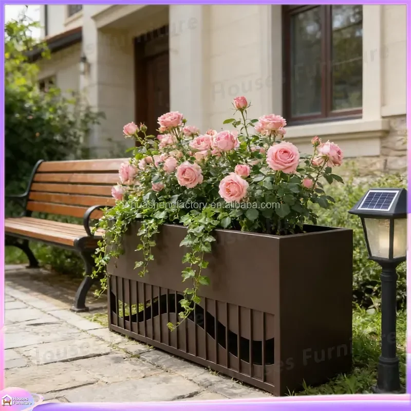 Galvanized Steel Raised Garden Bed Planter Box Elevated Flower Pot for Backyard Terrace Outdoor Gardening Anti Tilt Design