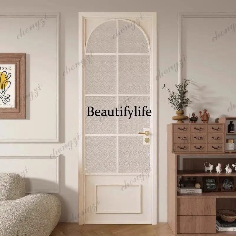 H134 bathroom toilet door kitchen balcony walnut glass swing door