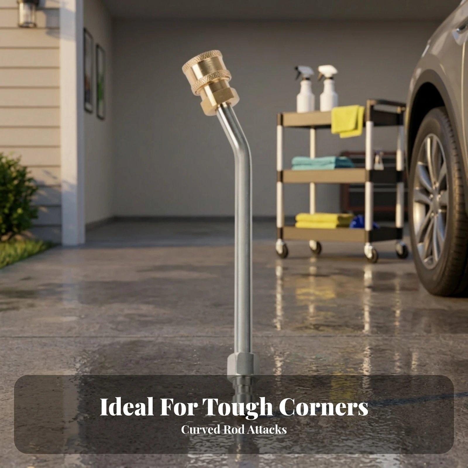Stainless Steel Extension Pipe Polished Finish Spray Extension Tube Gutter Cleaner Wand Rigid Metal Cleaning Tool