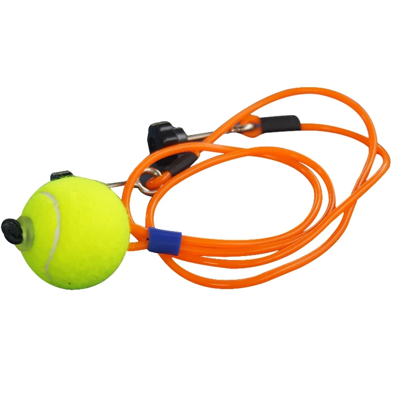 Tennis training device for children and adults, single forehand and backhand serve swing device with wire