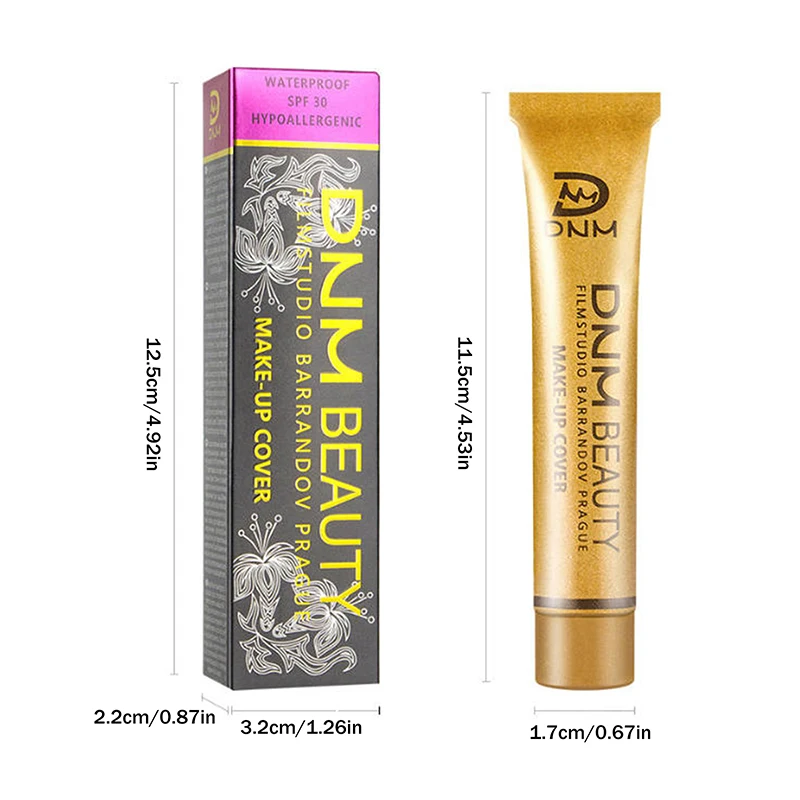 Correttore per la pelle completa Fondotinta Crema per il viso Copertura professionale per imperfezioni Macchia scura Contorno del tatuaggio Trucco Correttore liquido Cosmetico