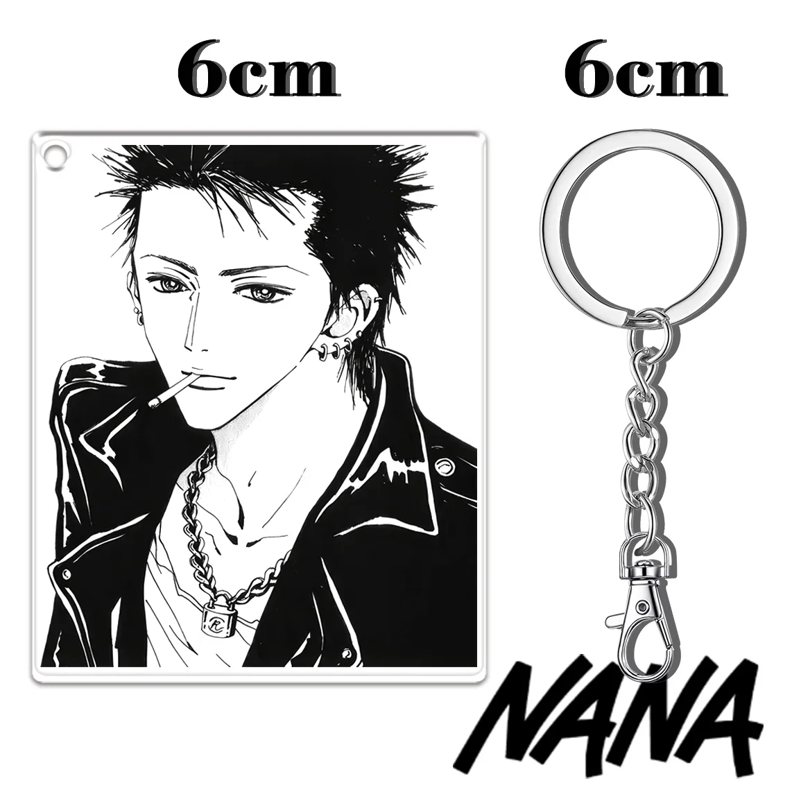 Anime 12cm NANA Manga Acrylic Keychain Oosaki Nana Komatsu Hachi Okazaki Shinichi Key Chain Collection Desk Display Orname