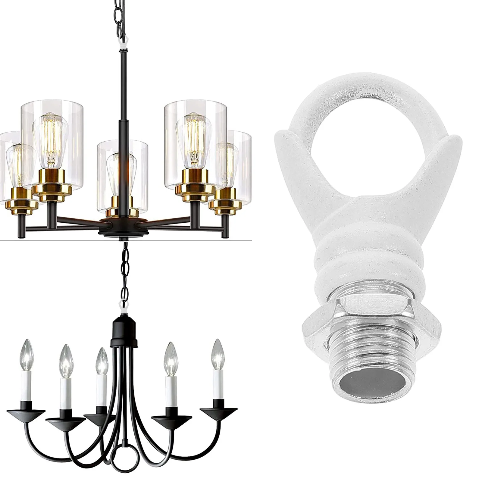 

2 pcs Lampshade Hanging Loop Ring Light Holder Hook Ceiling Fixtures Accessories Sturdy Lighting Parts Hardware Fit