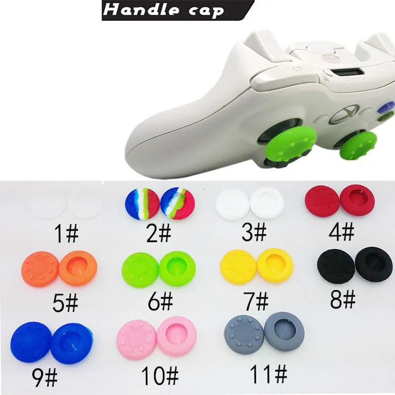 2pcs For PS3 PS4 XBOX 360 Rubber Silicone Cap Analog Controller Silicone Cap Cover Thumb Stick Grip Joystick Caps Accessory
