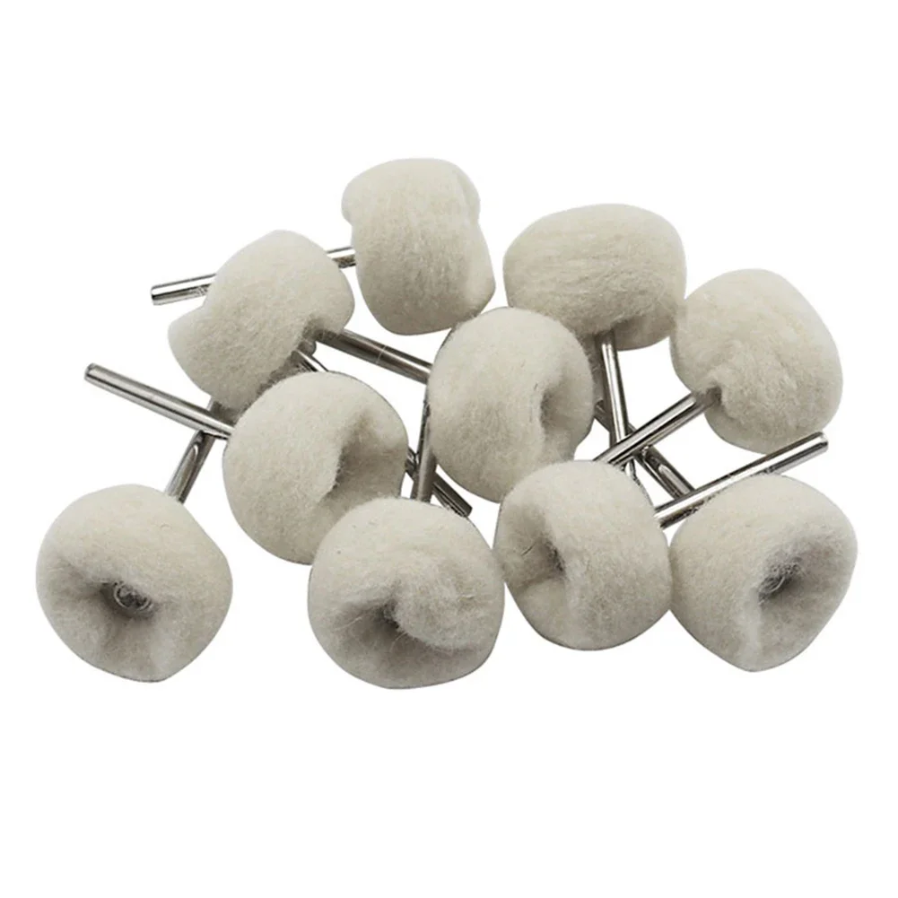 5pcs 25mm Wool Polishing Brush Finishing Ball Wheels Buffing Grinding Head For Grinding Polishing Metal Removing Burr