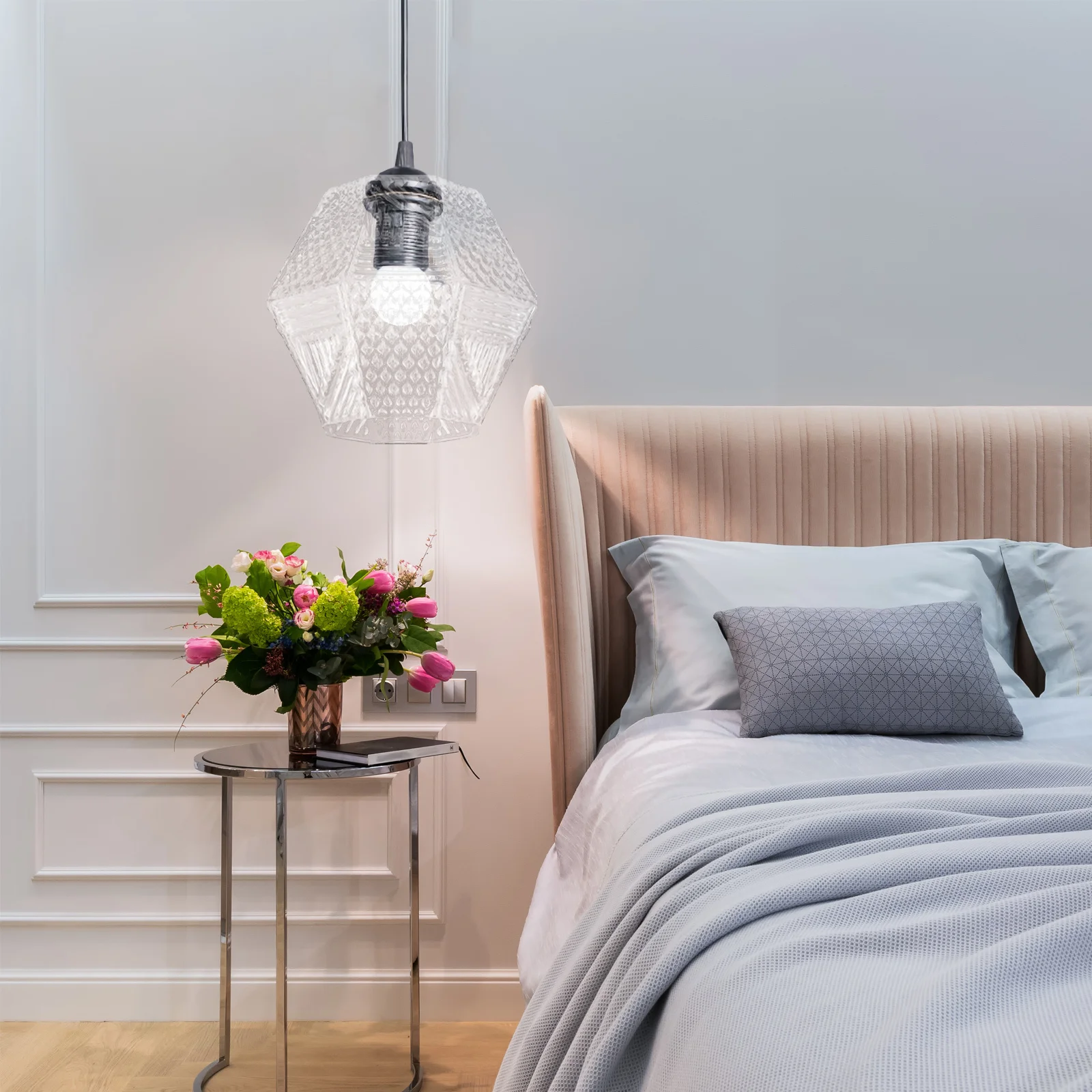 

Декоративный стеклянный абажур, потолочный подвесной светильник, прозрачные смягчающие светильники, уникальное домашнее освещение, абажуры