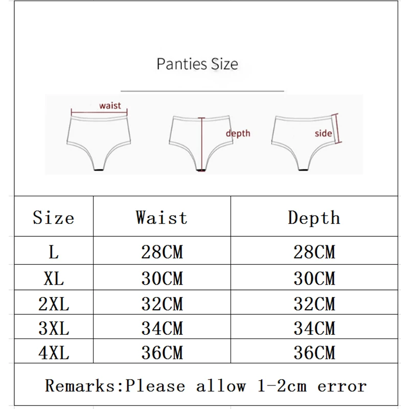 4XL Plus Size Ice Silk Sexy Lace Panties for Plump Women High Waist Solid Underwear Large Soft Shapewear Abdomen Hips Breifs