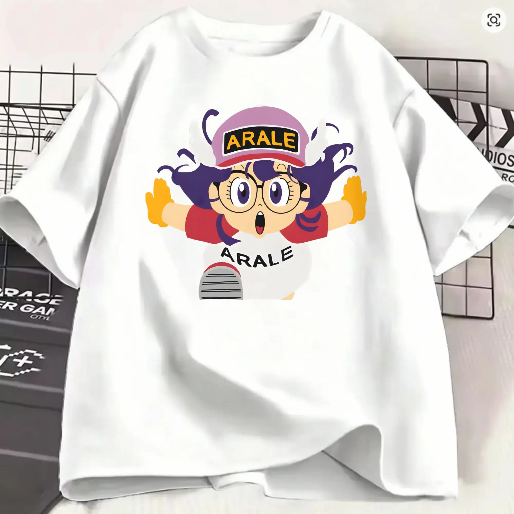 Dr Slump Arale T-Shirt Summer  Hip Hop T Shirts Adult 100% Cotton O Neck 4XL 5XL 6XL Top Tees Short Sleeves Y2K Retro Tops