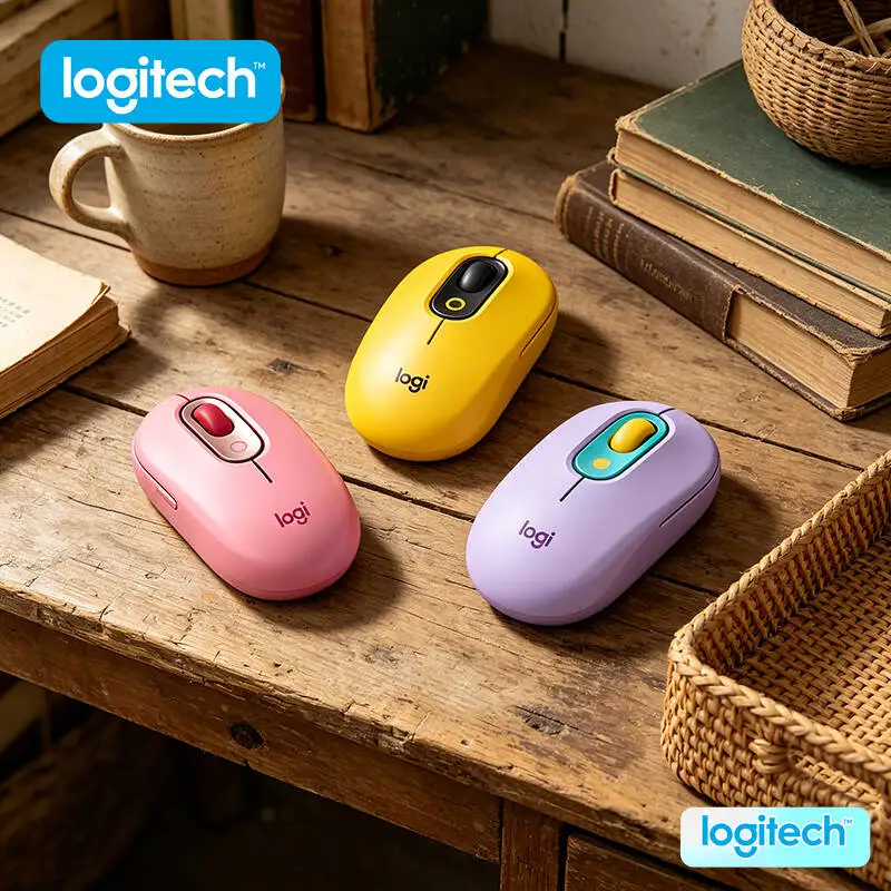 Logitech M350 POP Mouse High-Precision 1000 DPI Bluetooth USB Silent Scroll for Smooth Gaming Laptop and Desktop Performance