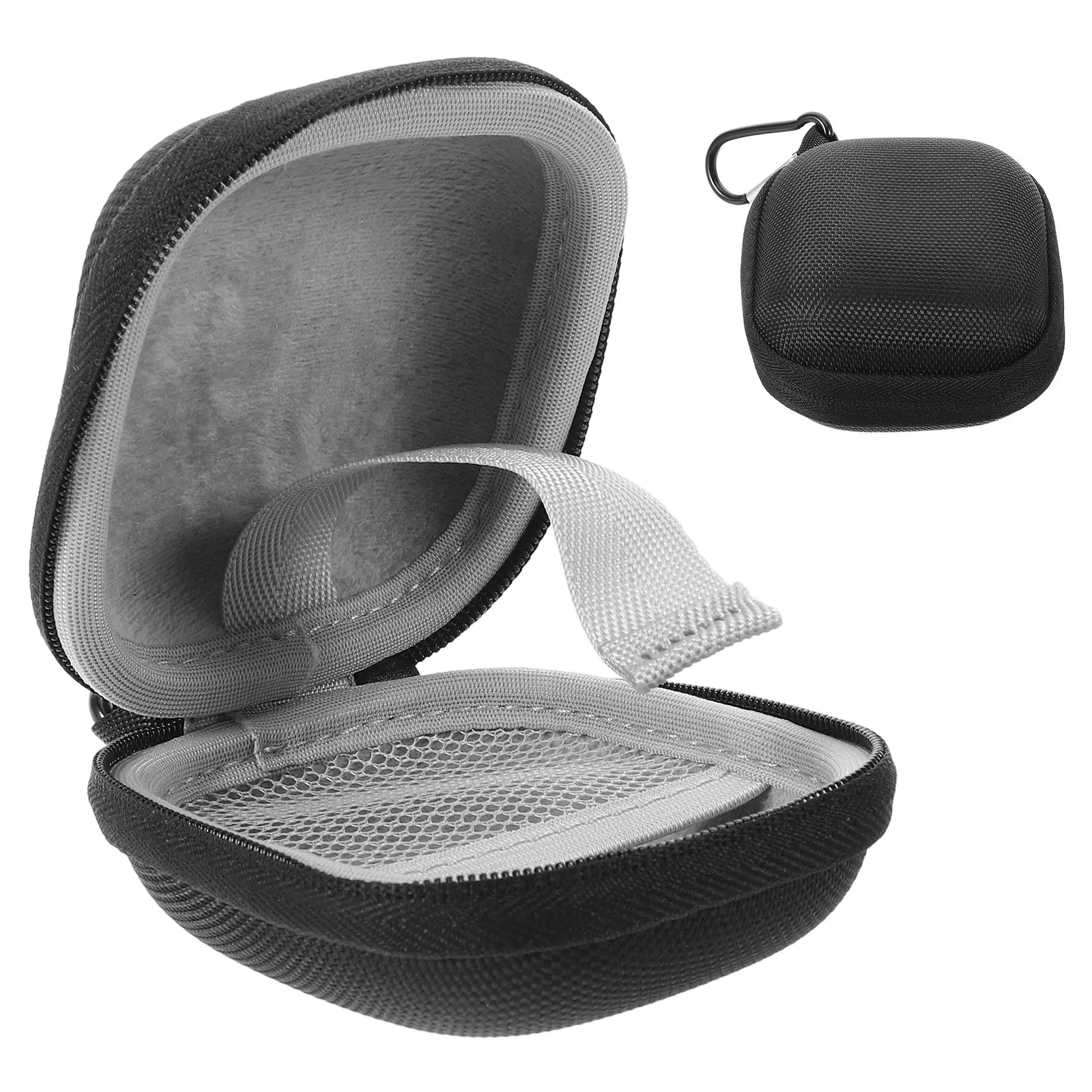 컴팩트 여행용 면도기 홀더 블랙 쉐이버 휴대용 케이스 남성용 방수 수동 면도기 보관 가방 칸막이 포함 면도기 보관