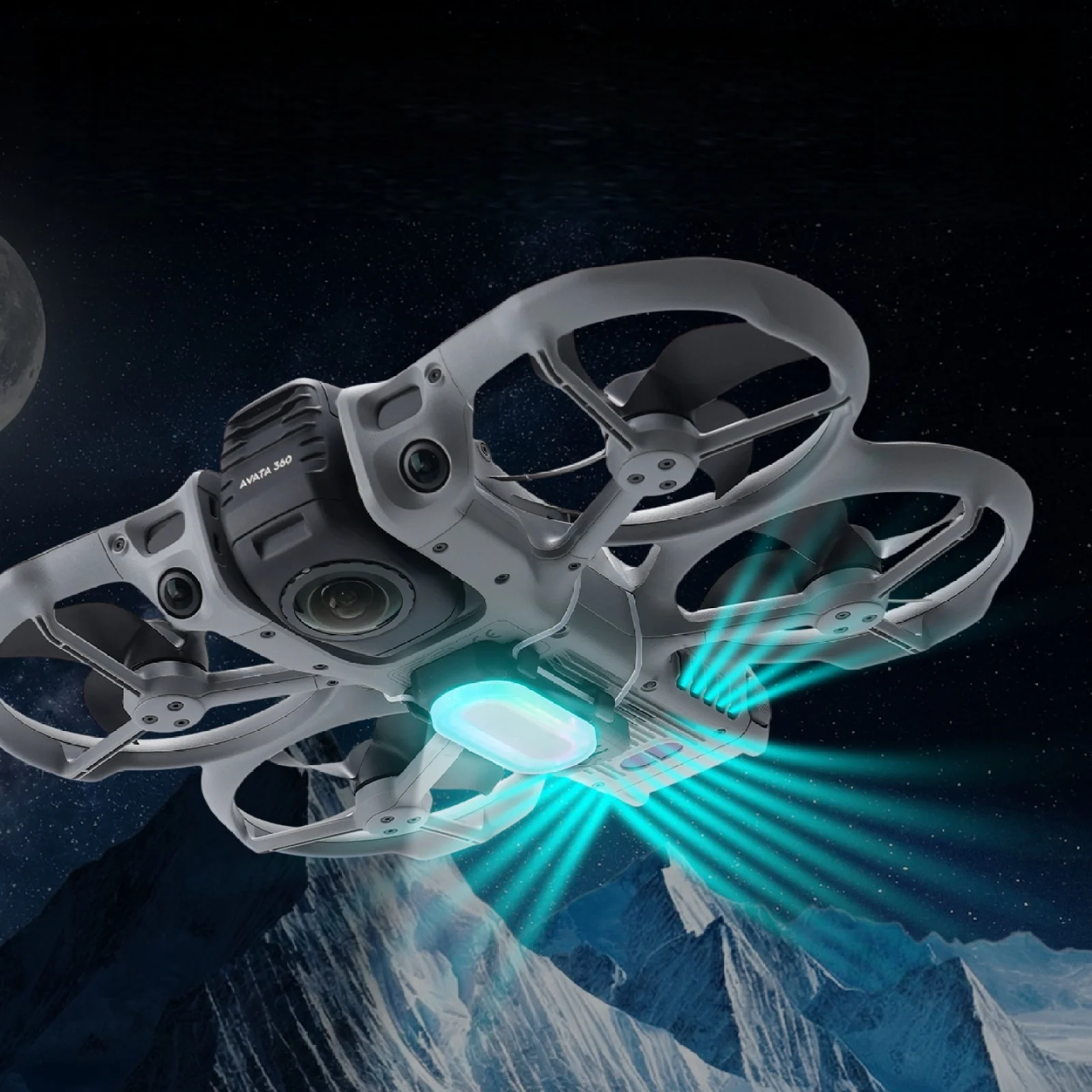 Flight Searchlight for DJI AVATA 360 Spotlight Color-Changing Illuminated Landing Gear Photography with Multiple-Lighting Modes