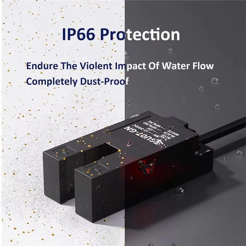 [NEW A09R!】 FGU07-GN Photoelectric Sensor U-Slot 7Mm Adjustable Potentiometer For Transparent/Opaque Sealing Film For Detection