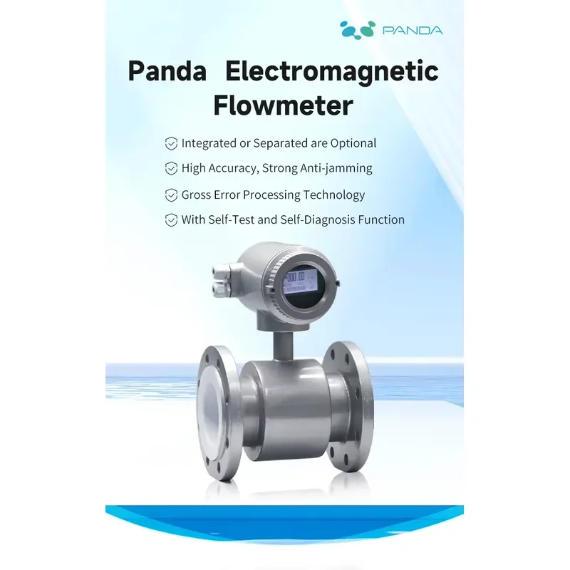 High Precision Electromagnetic Flow Meter Industrial Water Liquid Flow Sensor Range 0.55 to 11m/s Accuracy Plus Minus 0.05
