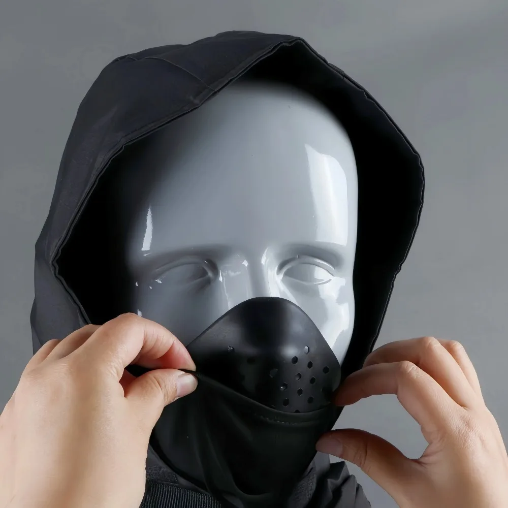 Máscara de silicona 3D de media cara para Halloween, cosplay, balaclava de araña - Carcasa facial de silicona para Airsoft, Paintball, Caza y Protección
