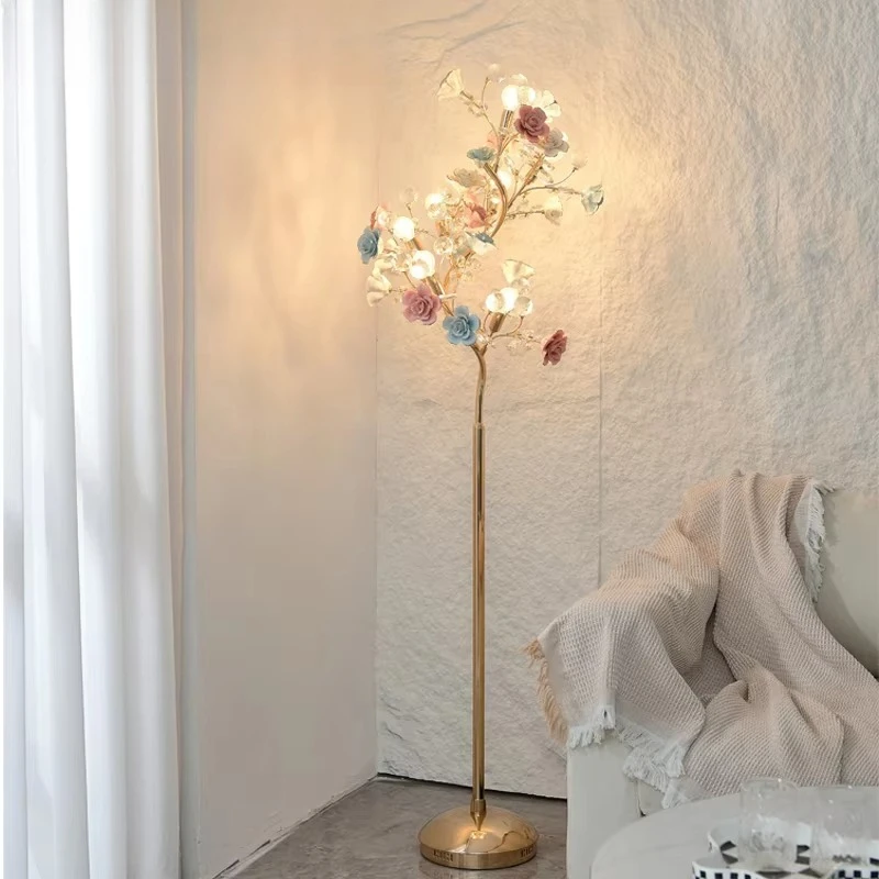 Luxury Crystal Tree Branch Floor Lamp LED for Living Room Dining Room Hotel Lobby Cafe Bar Home Decor 2026