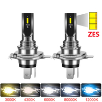 2Pcs H7 H4 H11 H8 H1 H3 H6 LED Car Headlight Bulb Beam 24V 12V 80W High Power Auto Fog Light Lamps 6000K 8000K Headlampt 20000LM