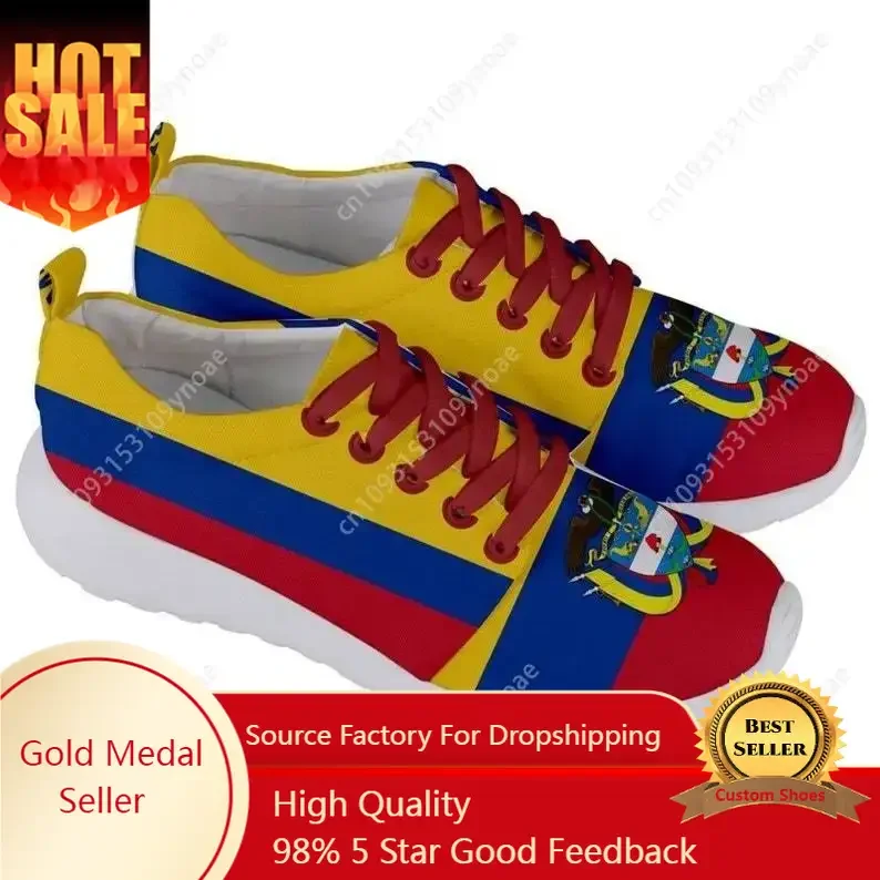 

Unique Colombia Flag Sports Shoes Mens Womens Teenager Kids Children Customized Sneakers Tailor-Made Shoes