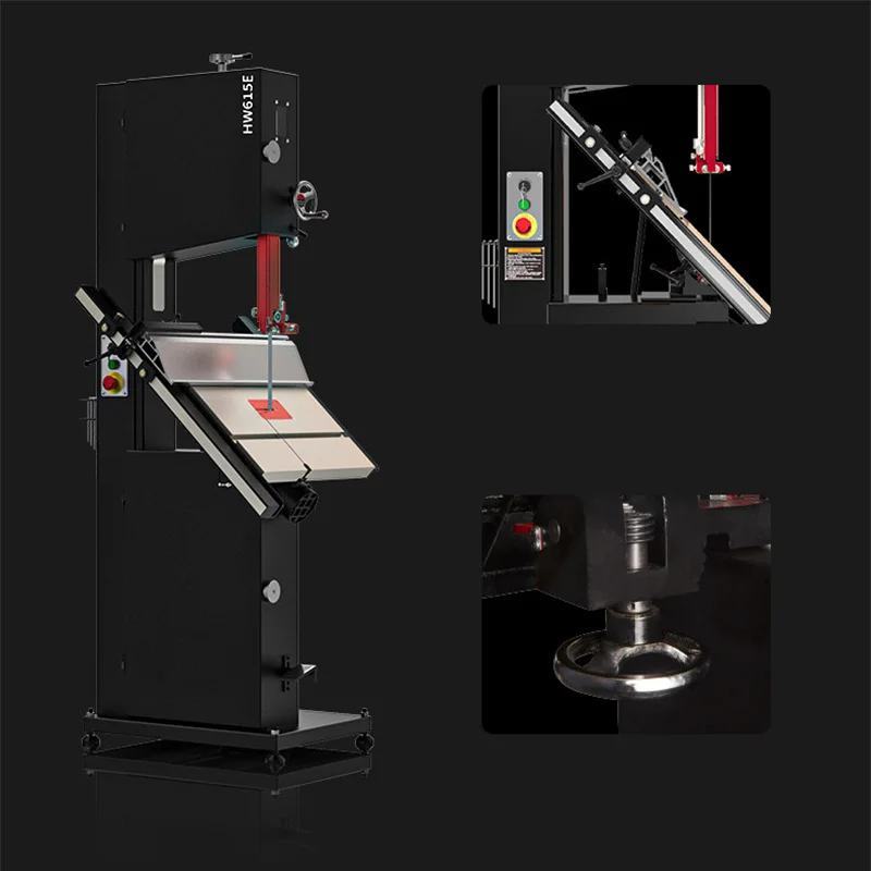 Woodworking Band Saw, Nickel-Plated Rust-Resistant Woodworking Cutting Machine, Precision Curved Saw, Heavy-Duty Sol(Customized)