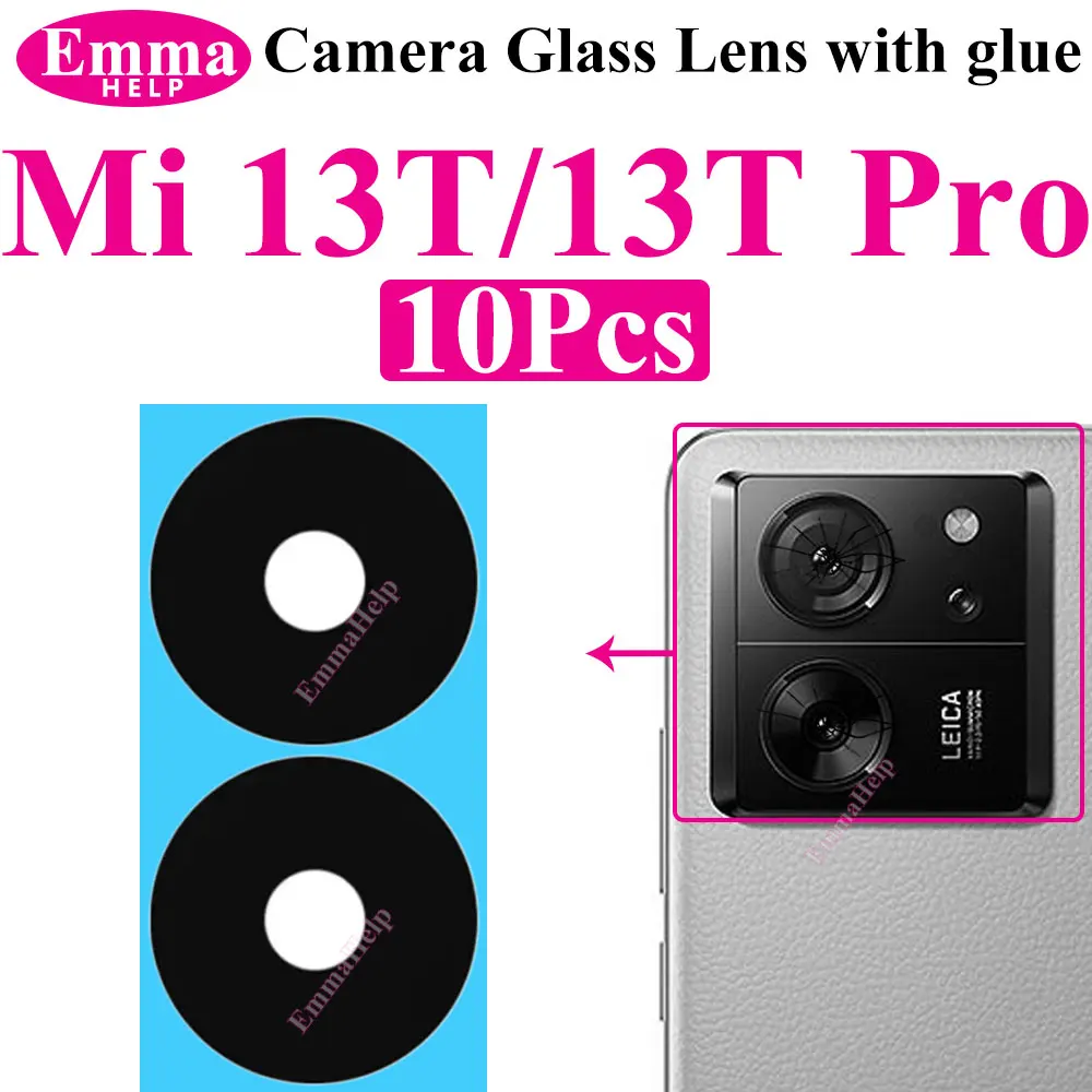 10Set Rear Back Camera Glass Lens For Xiaomi Mi 14 13 12 11 Pro 13Ultra 13Lite 12s 12x 14T 13T 12T 11T Pro With Adhesive Sticker