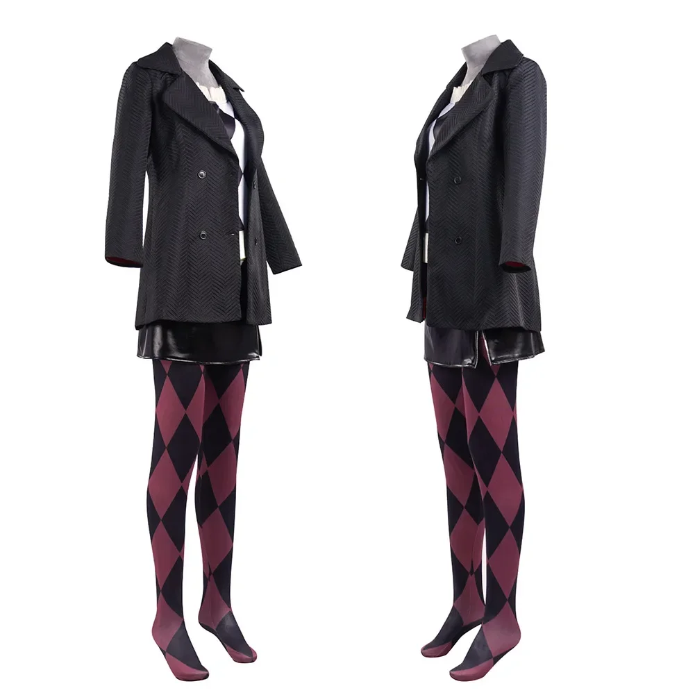 Quinzel-Super Villain Cosplay Costume para Mulher, Vestuário Fantasia, Disfarce, Fantasia, Filme 2, Representação, Fantasia, Adulto, Mulher, 2021