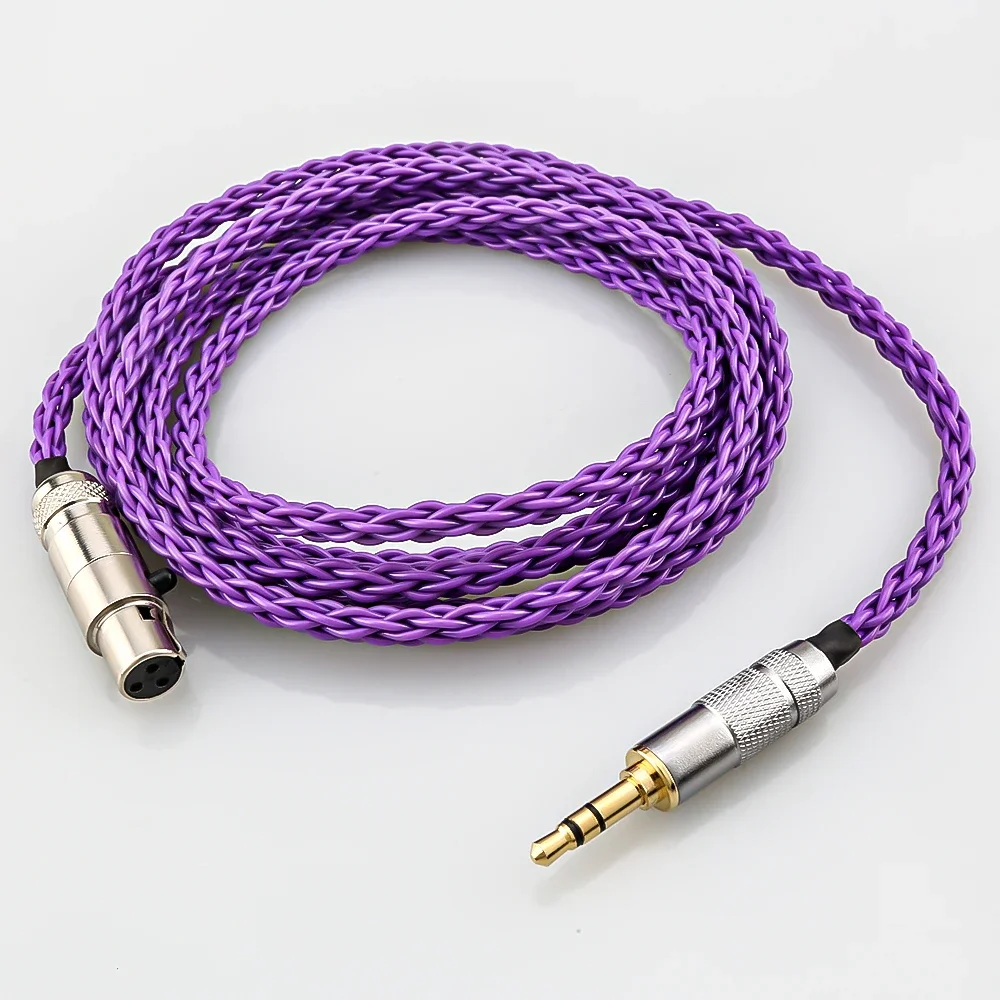 8Core Hifi Audio Headphone Upgraded Cables 3.5mm stereo to mini XLR for Earphone AK G Q701, K240S ,K271 ,K702 ,K141 ,K171, K712