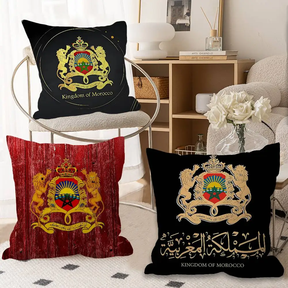 M-Morocco Map Flag Pillow Cushion Cover Pillowcase Living Room Sofa Home Decor Customized