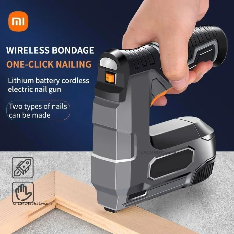 xiaomi arma de pregos sem fio eletrica arma para moveis bateria de litio grampo quadro carpintaria estofos diy 01