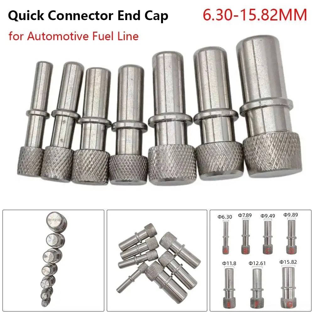 1Pcs Stainless Steel Male Connector End Cap 6.30-15.82mm Textured Grip End Quick Connector Center Stop Shoulder Blanking Cover
