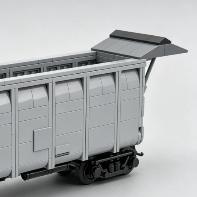 502 Parts Railway Hopper Carriage Model Creative DIY Building Blocks Educational Assembly Toy Birthday Christmas Gifts For funs