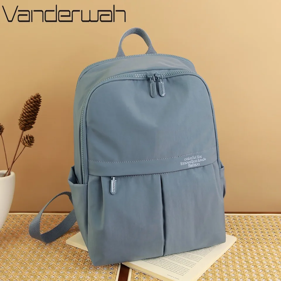 

Solid Color Nylon Backpack Lightweight Travel School Bag Fashion Daypack for Work Travel Bag Can Be Hung in Luggage Sac A Dos
