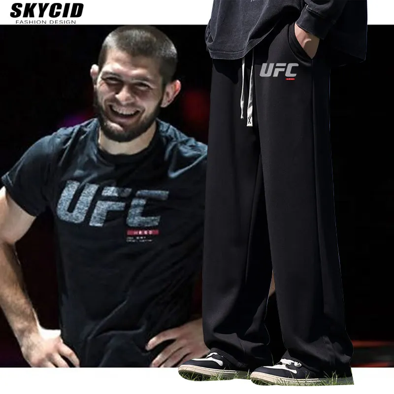 

Мужские повседневные прямые брюки Fitn для отдыха, длинные брюки, удобные дышащие брюки из полиэфирного волокна