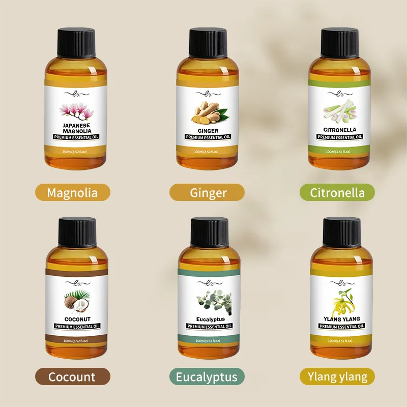 Lavender Ginger Herbal Massage Oil 100ml - Coconut Chamomile Infused, Hair Care & Full Body Massage, Relaxing Meridian Oil, Natu