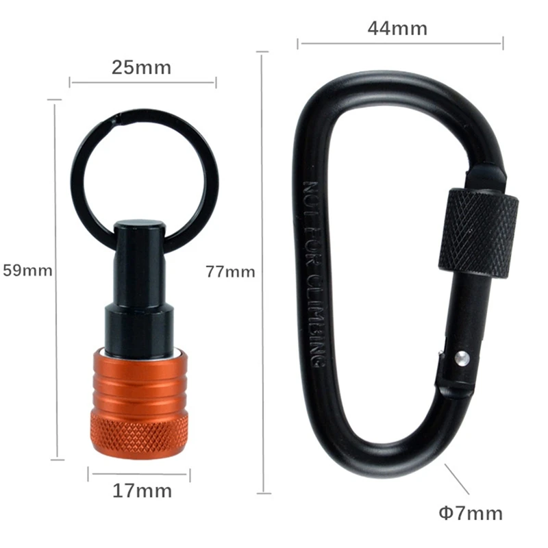 Bit Holder Keychain 6Pc -1/4In Hex Shank Bit Holders -For Nut Driver,Screwdriver & Drill Bits,Include Keychain Carabiner