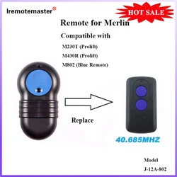 Télécommande bleue pour porte de Garage Compatible avec Merlin M802, Compatible avec les modèles drift 230T/430R, livraison gratuite