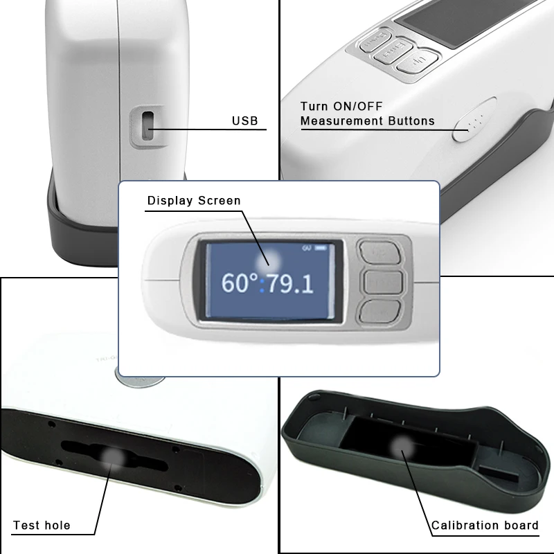 Portable Gloss Meter CS-300 SE with 0.2GU high accuracy 100,000 measurements on a single charge and long battery life