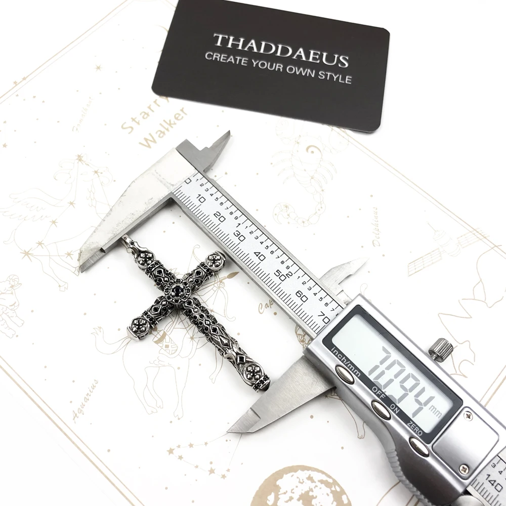 Richly Ornamented Cross Pendant Brand New Fine Jewelry Bijoux Accessories 925 Sterling Silver Gift For Woman Men