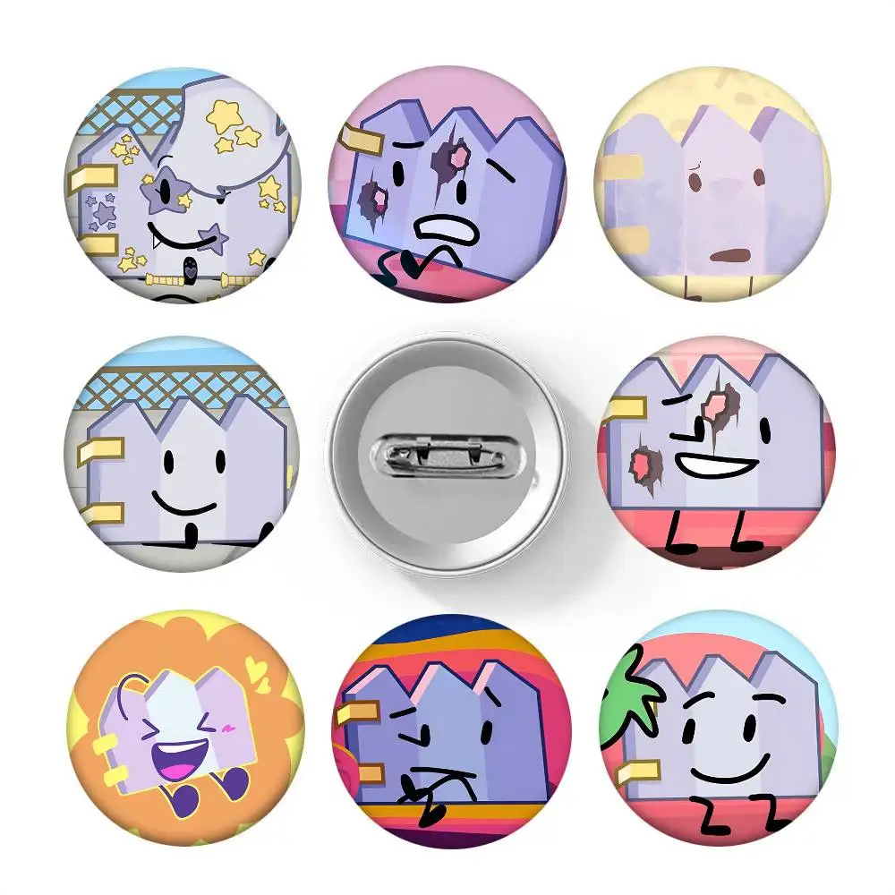 Cartoon G-Gaty B-BFDI Round Badges Can Be Used To Decorate Clothes And Backpack Pins