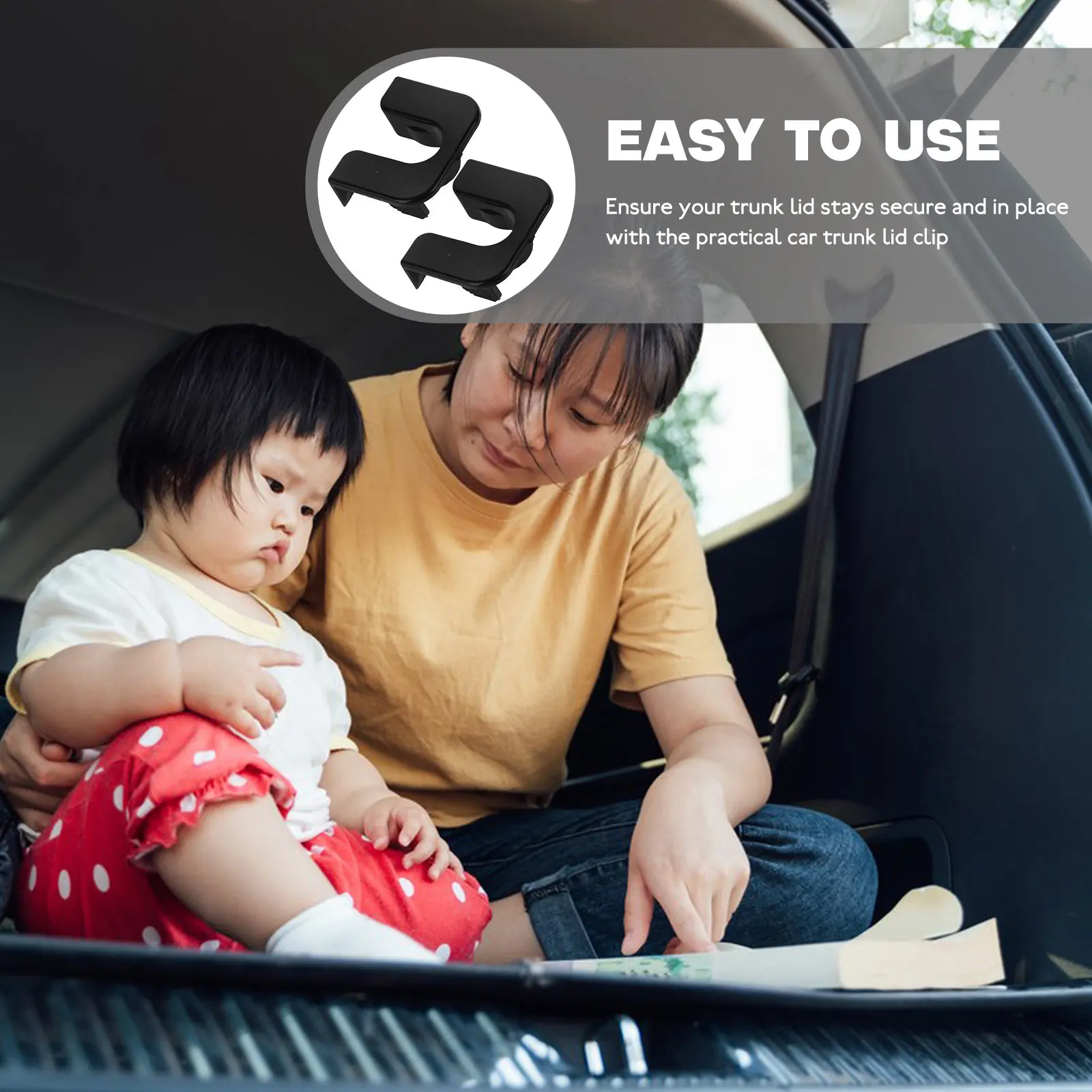 

1 пара прочных зажимов для крышки багажника автомобиля, аксессуар для крепления заднего багажника, простой дизайн, легкая установка, автомобильный аксессуар