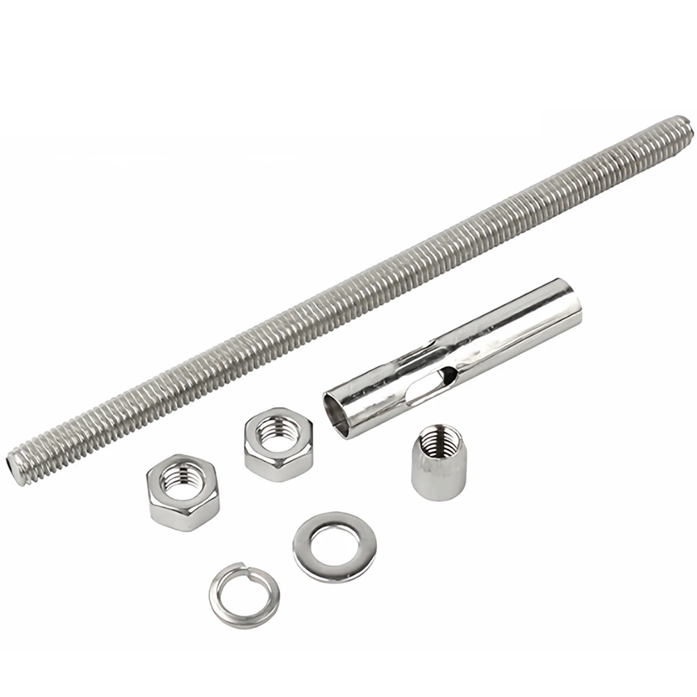 1 قطعة M6 M8 M10 M12 304 الفولاذ المقاوم للصدأ المدمج في التوسع المسمار مسدس عرافة المقبس رئيس الترباس البراغي الخرسانية