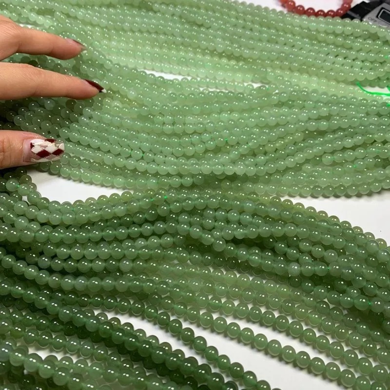 Hetian Jade Qinghai Material 6Mm Round 108 Buddha Beads Necklace Multi-Loop Bracelet Accessories